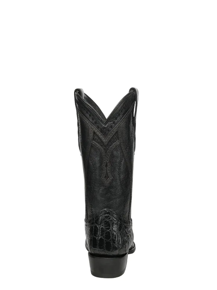 Corral Men's Black Alligator Inlay Exotic Cowboy Boots A5104