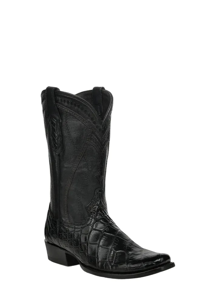Corral Men's Black Alligator Inlay Exotic Cowboy Boots A5104