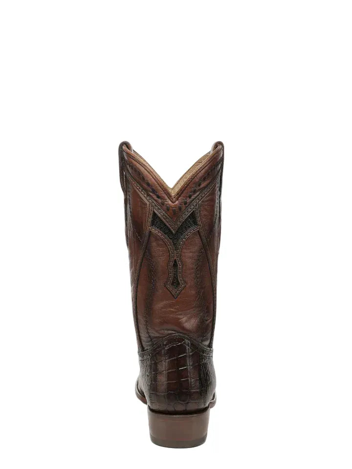 Corral Men's Honey Brown Alligator Inlay Exotic Cowboy Boots A5105