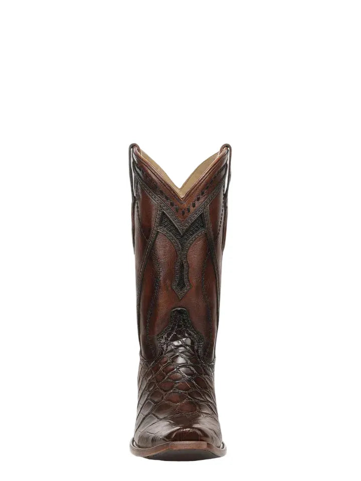 Corral Men's Honey Brown Alligator Inlay Exotic Cowboy Boots A5105