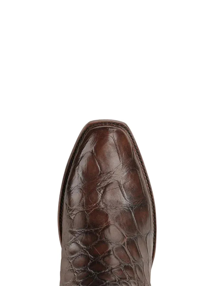 Corral Men's Honey Brown Alligator Inlay Exotic Cowboy Boots A5105