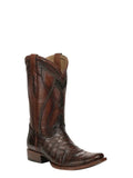Corral Men's Honey Brown Alligator Inlay Exotic Cowboy Boots A5105
