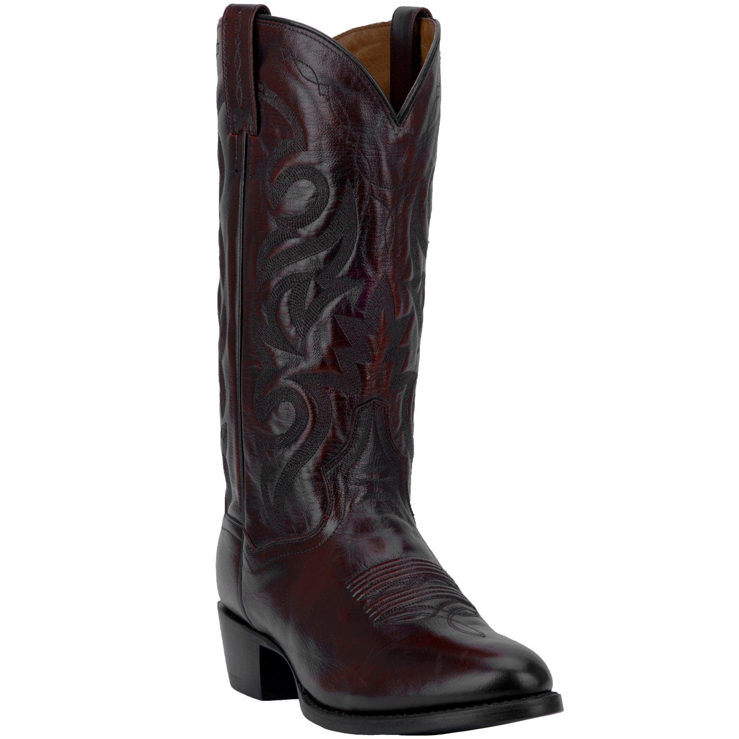 Dan Post Men's Milwaukee Black Cherry Leather Cowboy Boots DP2112R
