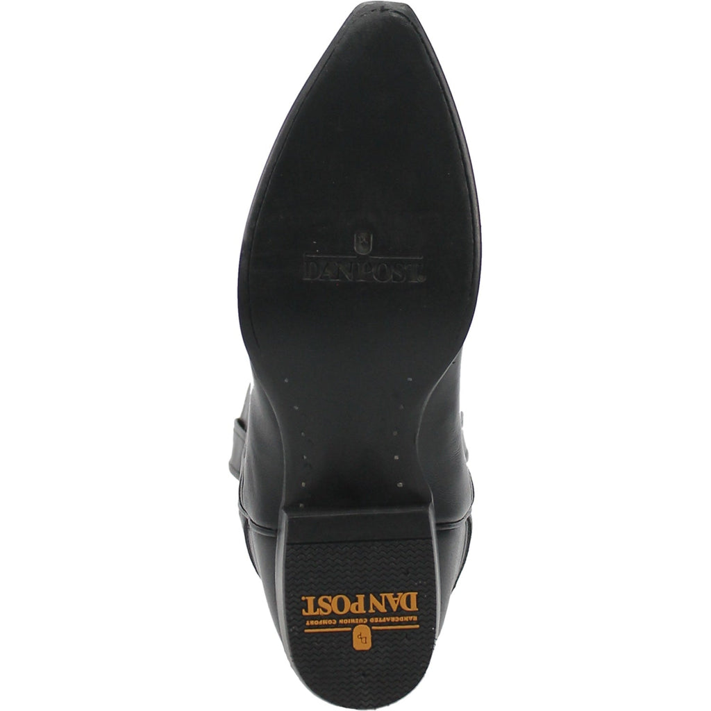 Dan Post Men's Milwaukee Black Snip Toe Leather Cowboy Boots DP2140