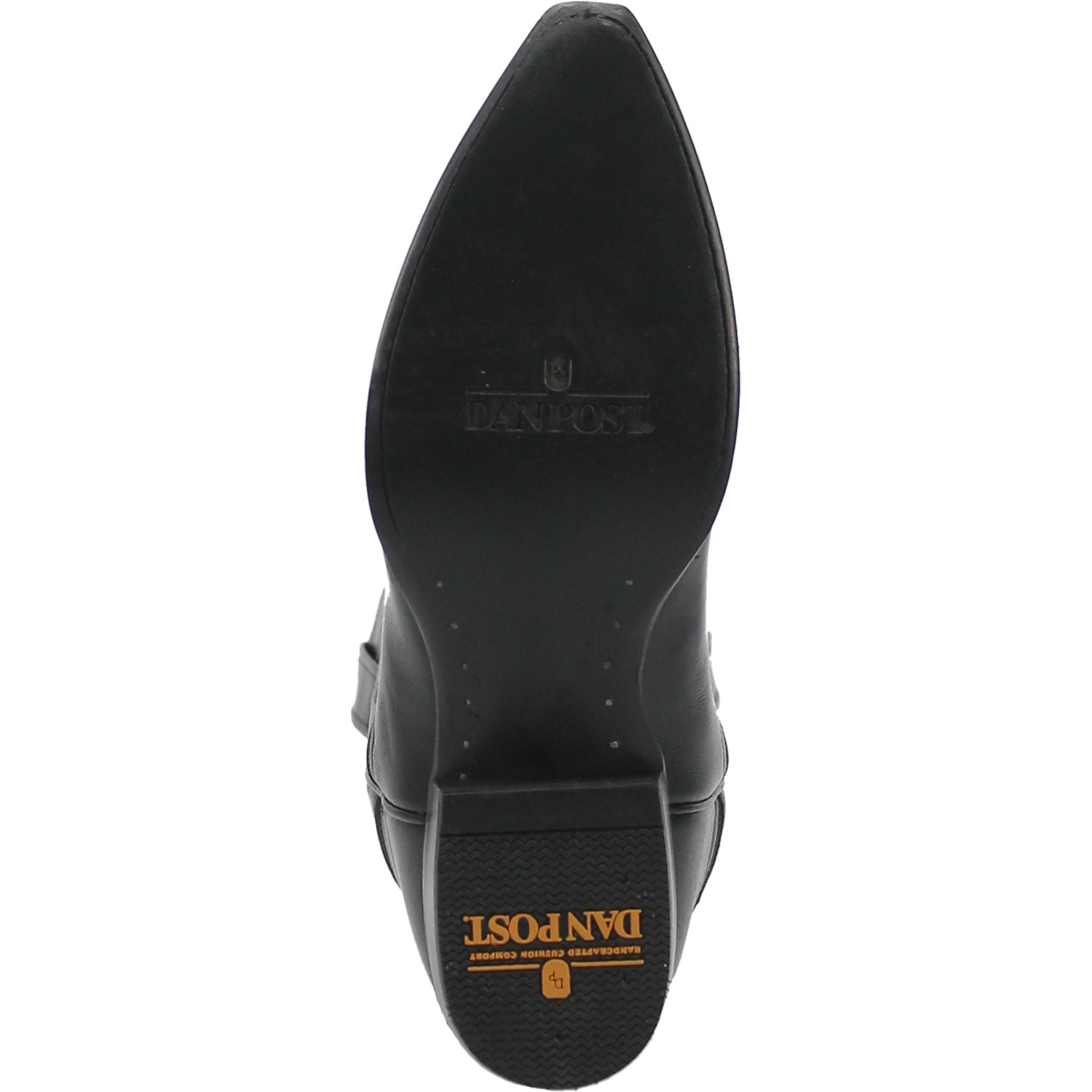 Dan Post Men's Milwaukee Black Snip Toe Leather Cowboy Boots DP2140