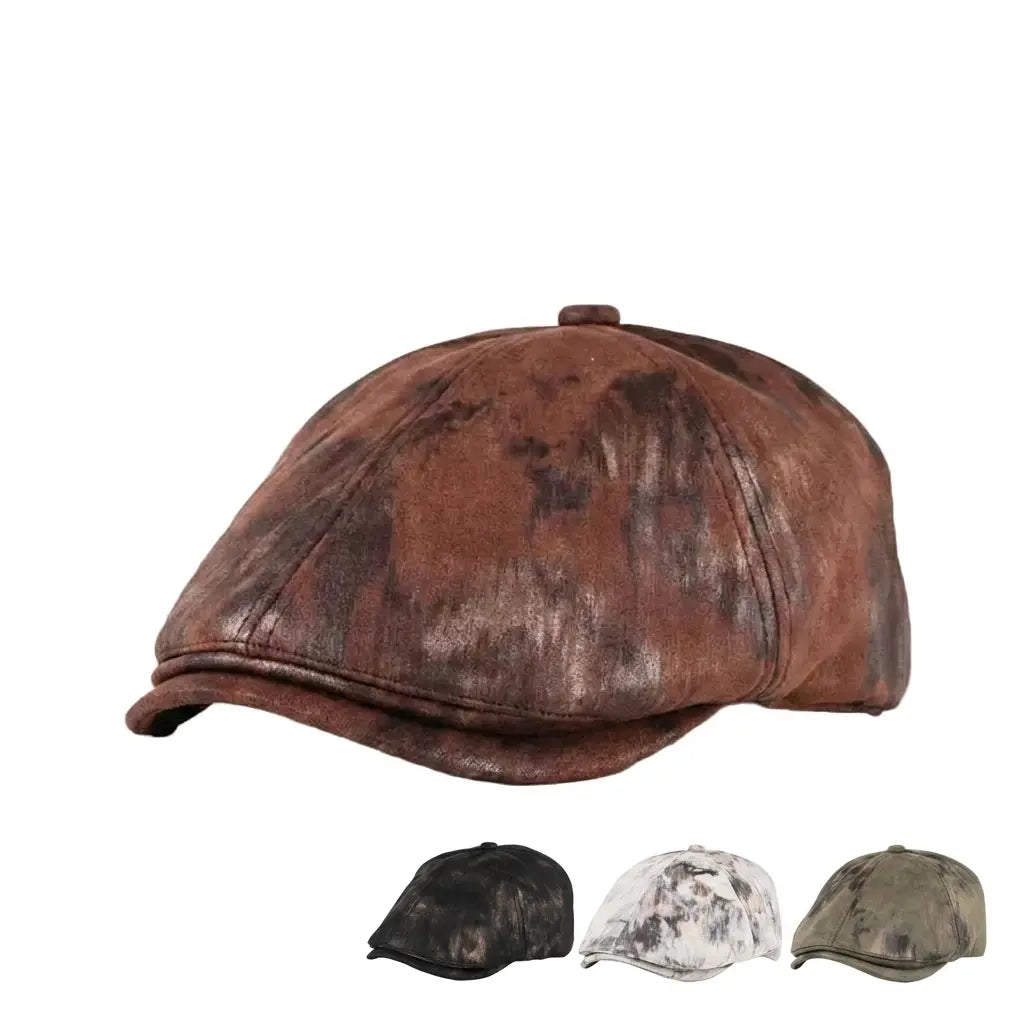 Vintage Tie Dye 6 Panels Newsboy Cap