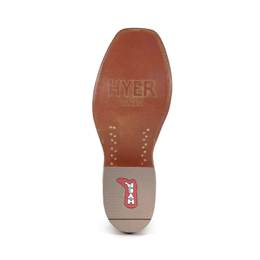 Hyer Men's Spearville Coffee/Grass Square Toe Cowboy Boots HM12006