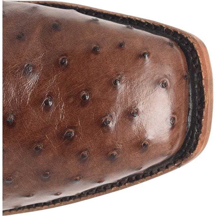 Justin Men's Kango Tobac Brown Rancher Ostrich Exotic Cowboy Boots GR5334