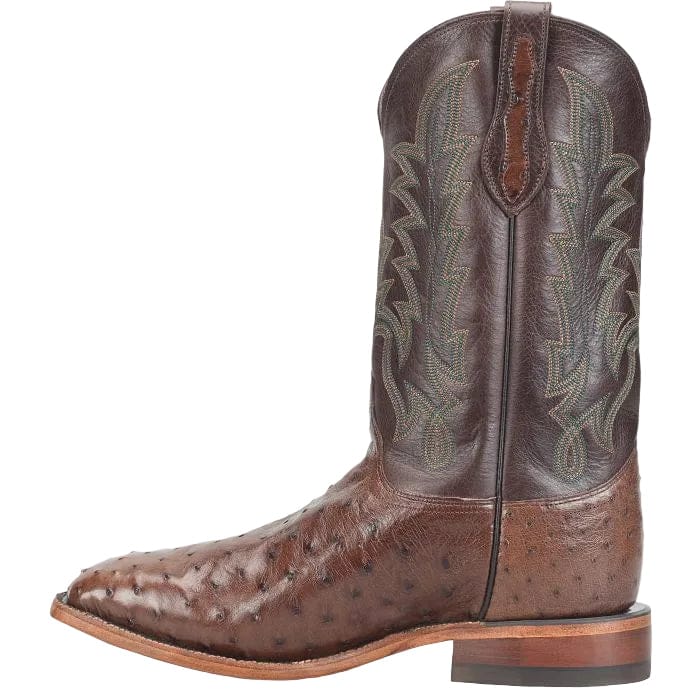 Justin Men's Kango Tobac Brown Rancher Ostrich Exotic Cowboy Boots GR5334