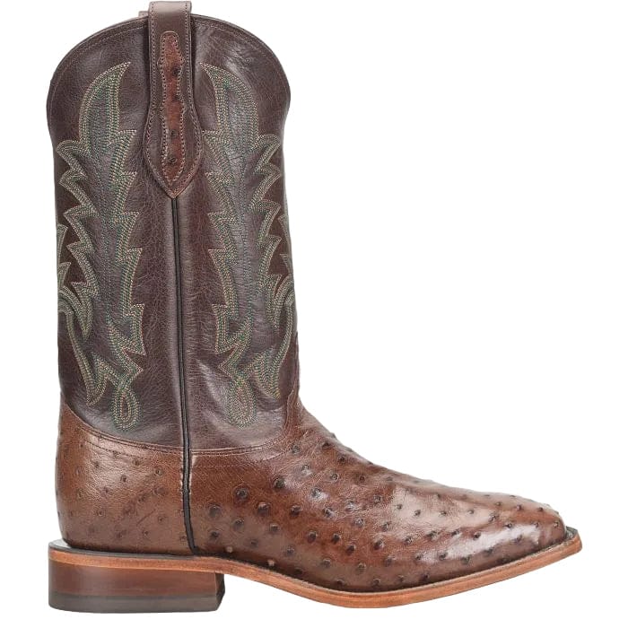 Justin Men's Kango Tobac Brown Rancher Ostrich Exotic Cowboy Boots GR5334