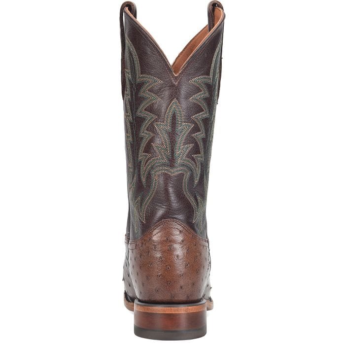Justin Men's Kango Tobac Brown Rancher Ostrich Exotic Cowboy Boots GR5334