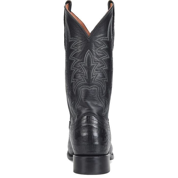 Justin Men's Obsidian Black Panama Caiman Exotic Cowboy Boots GR5333