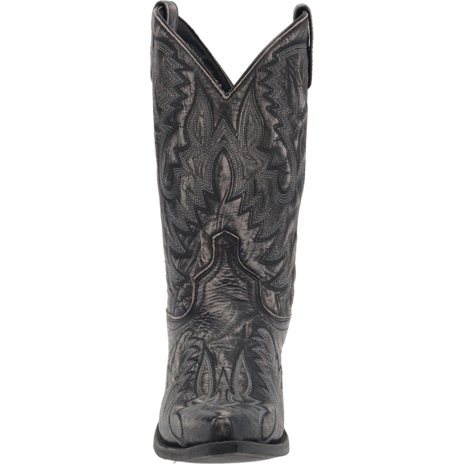 Laredo Men's Garrett Black Leather Cowboy Boots 68407