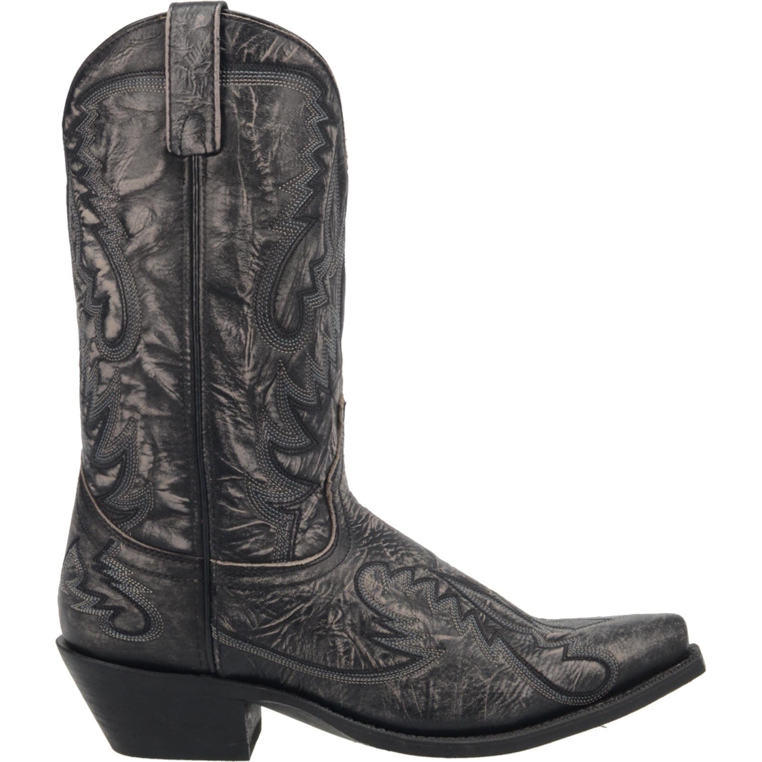 Laredo Men's Garrett Black Leather Cowboy Boots 68407
