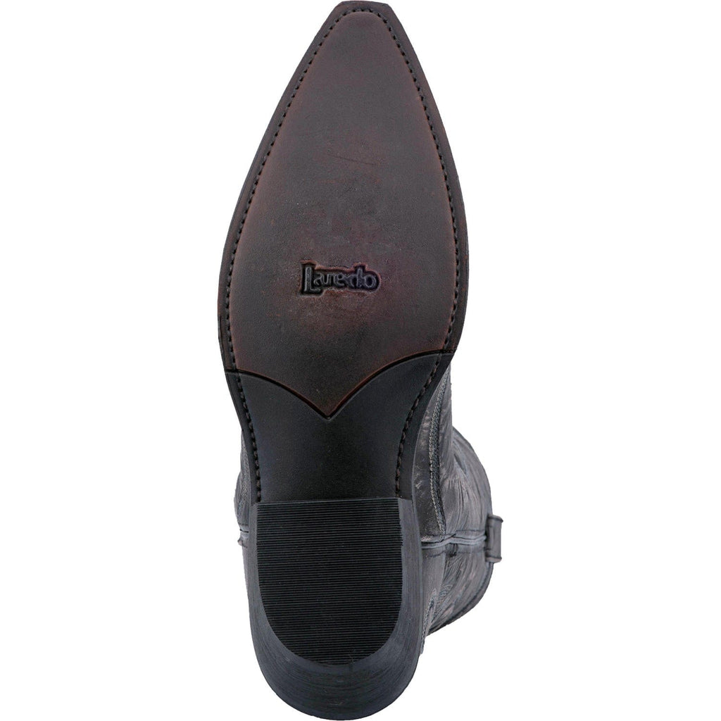 Laredo Men's Garrett Black Leather Cowboy Boots 68407