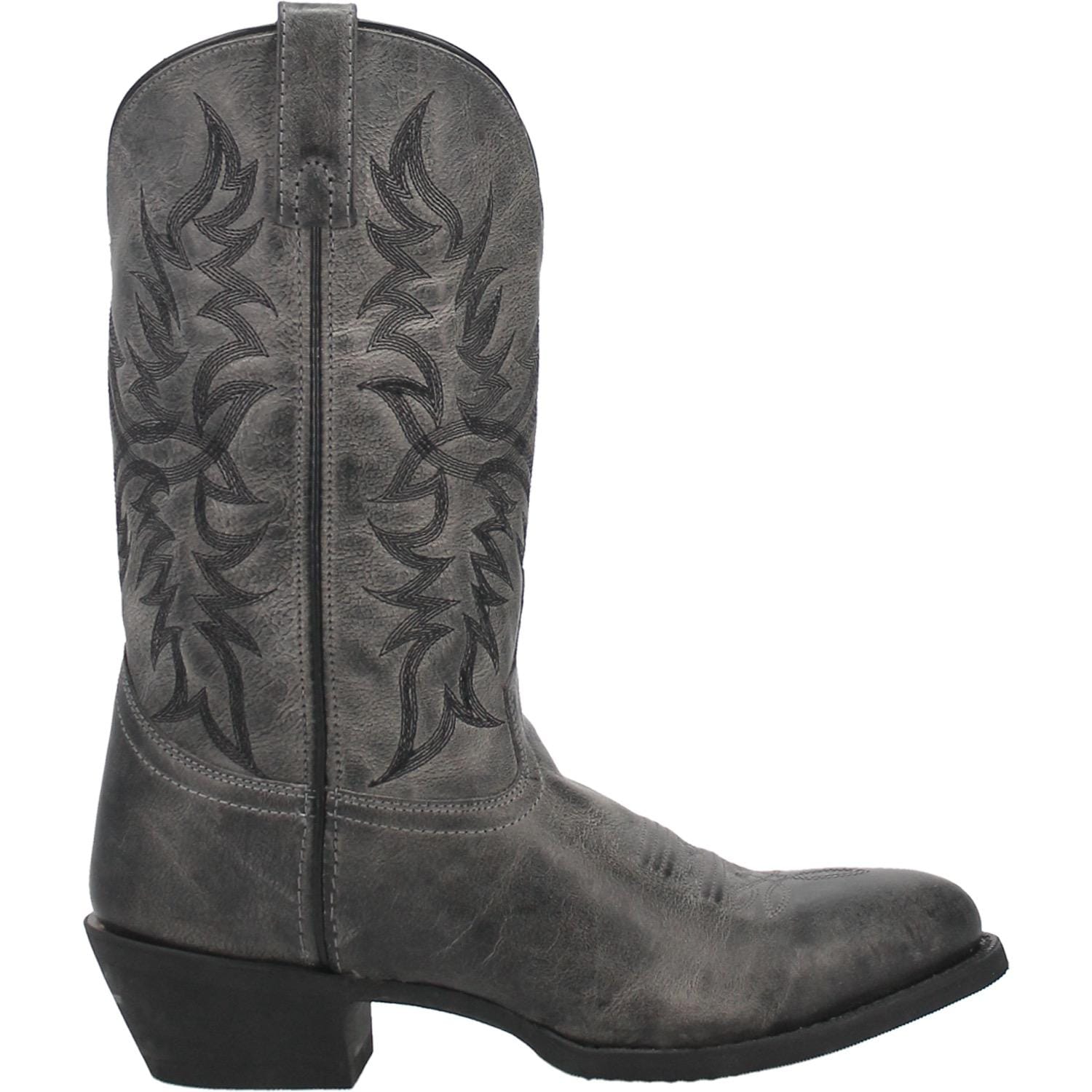 Laredo Men's Harding Grey Leather Cowboy Boots 68457