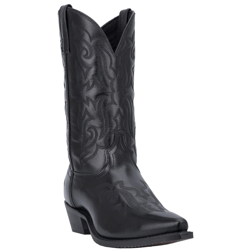 Laredo Men's Hawk Black Leather Cowboy Boots 6860