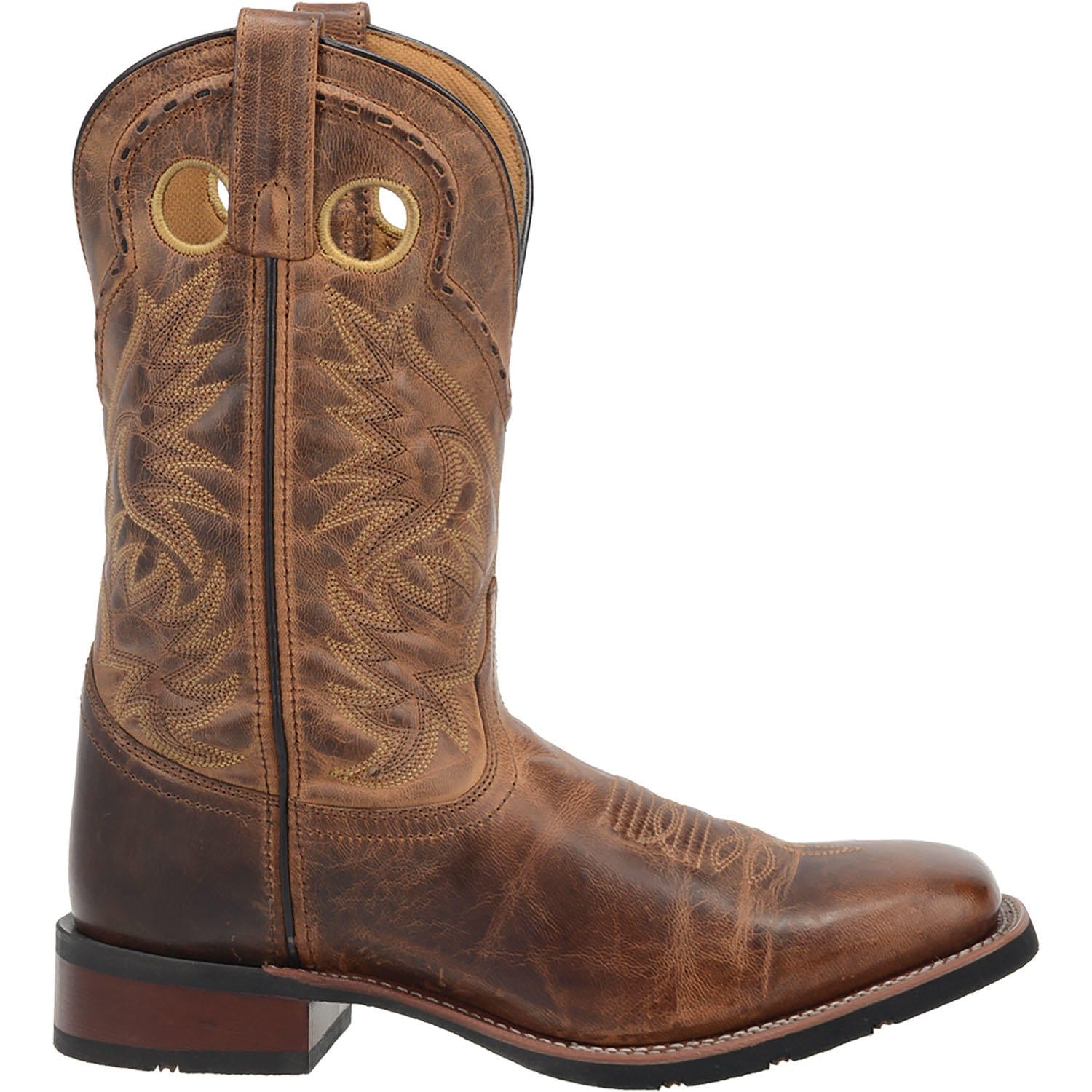 Laredo Men's Kane Distressed Tan Cowboy Boots 7812