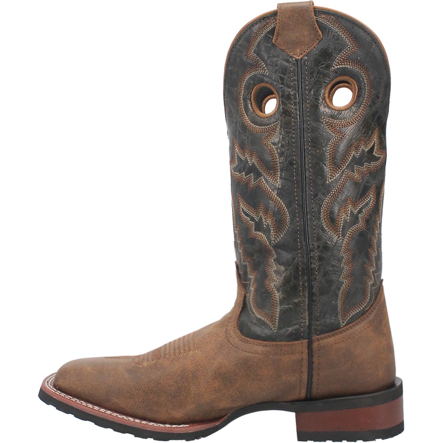 Laredo Men's Kosar Tan/Black Leather Cowboy Boots 7937