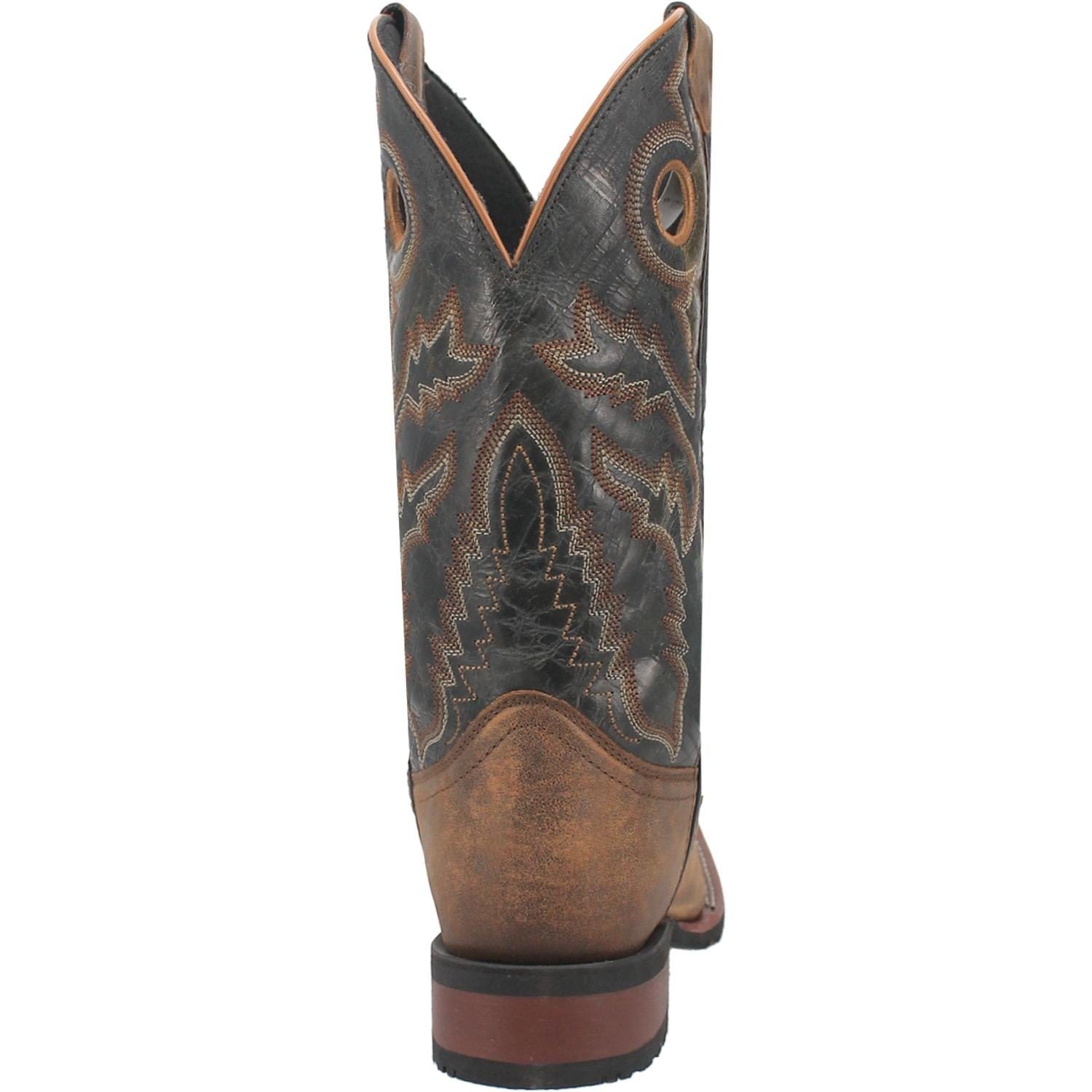 Laredo Men's Kosar Tan/Black Leather Cowboy Boots 7937