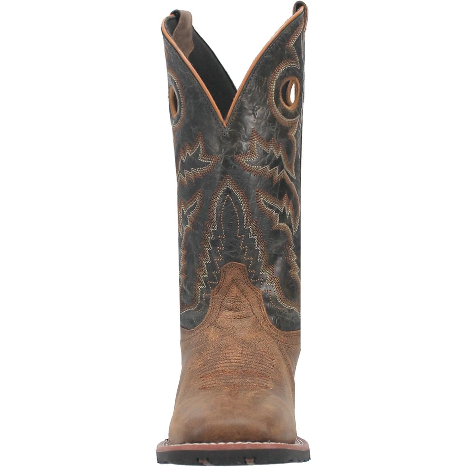 Laredo Men's Kosar Tan/Black Leather Cowboy Boots 7937