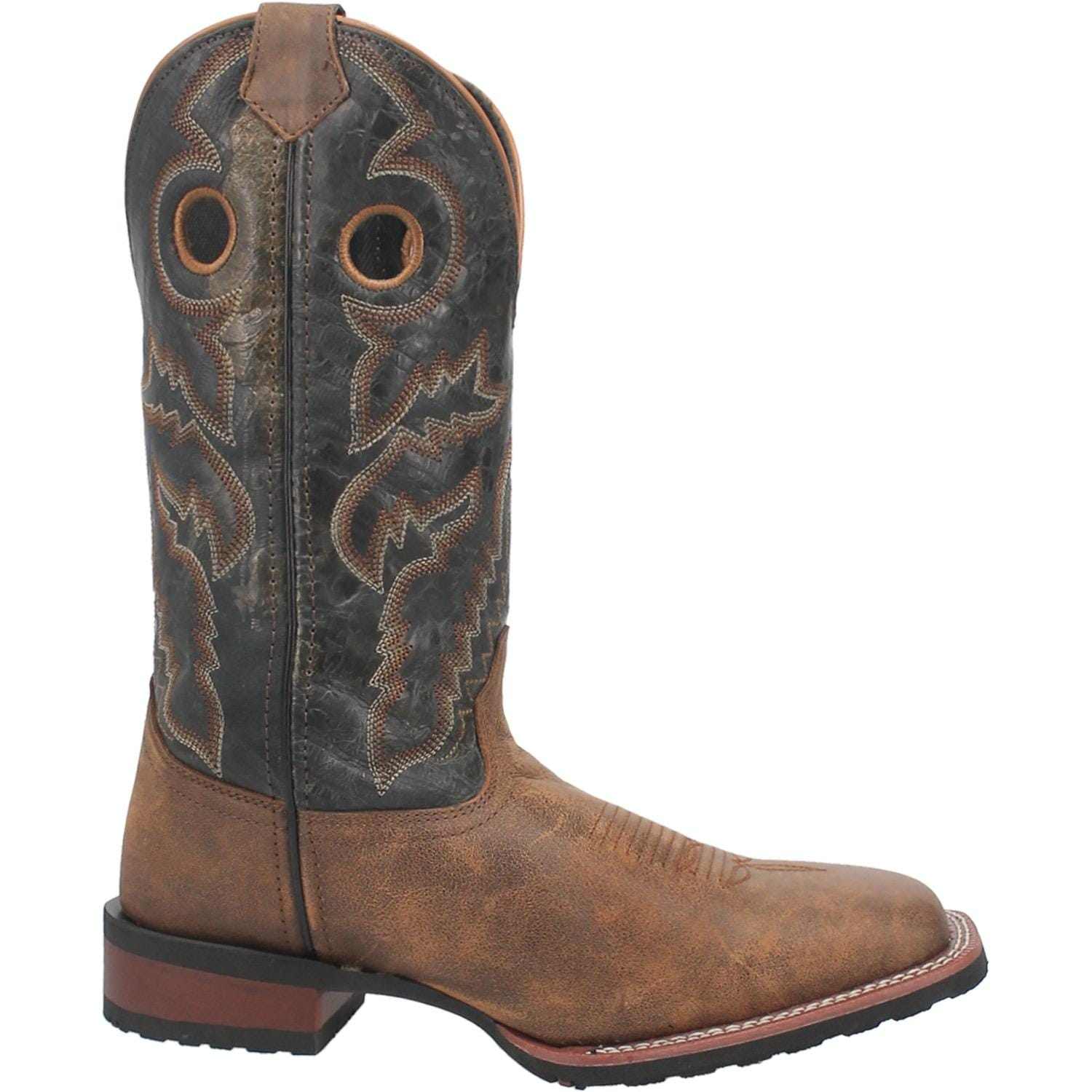 Laredo Men's Kosar Tan/Black Leather Cowboy Boots 7937