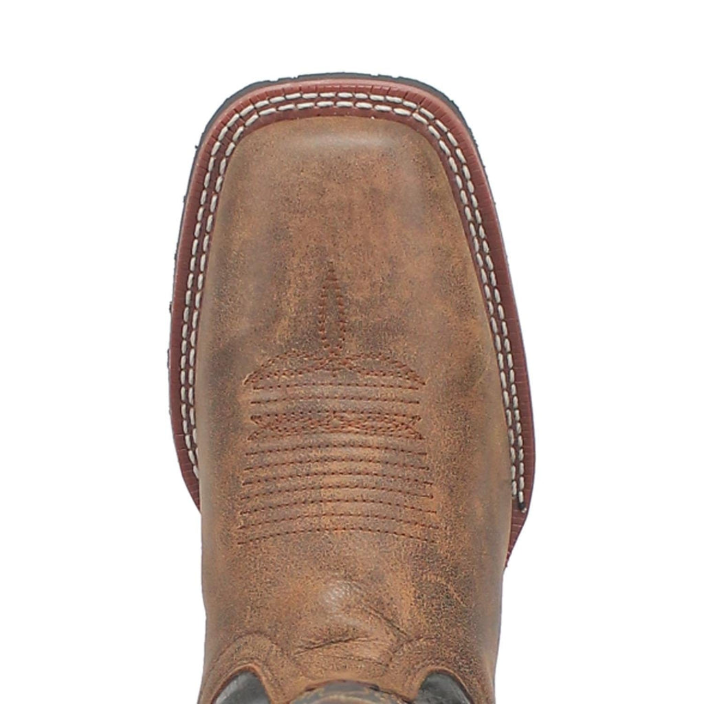 Laredo Men's Kosar Tan/Black Leather Cowboy Boots 7937