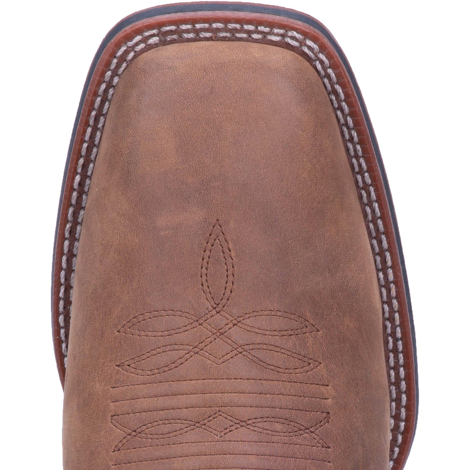 Laredo Men's Lodi Taupe/Chocolate Leather Cowboy Boots 7898