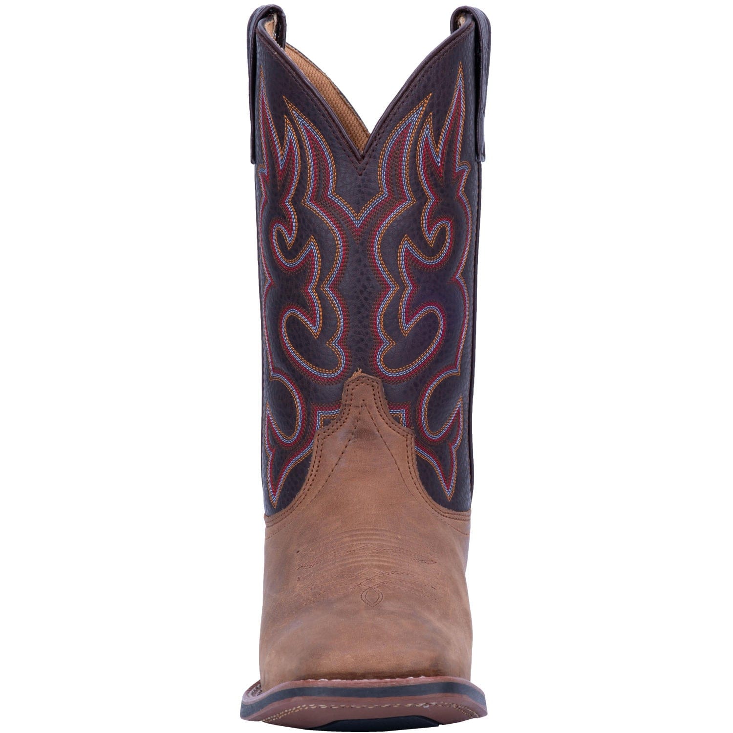 Laredo Men's Lodi Taupe/Chocolate Leather Cowboy Boots 7898