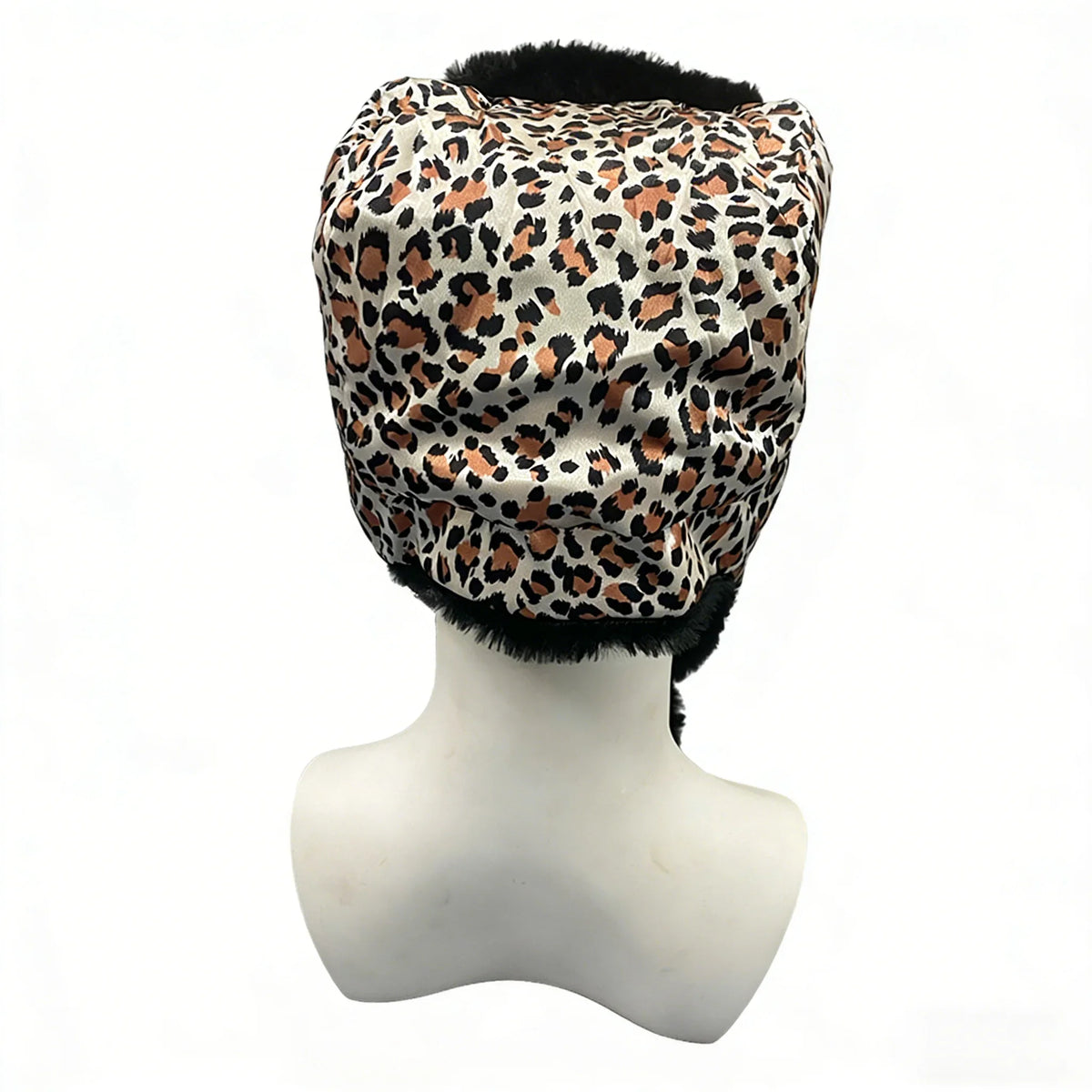 Pom Poms Women Winter Leopard Print Bomber Hat