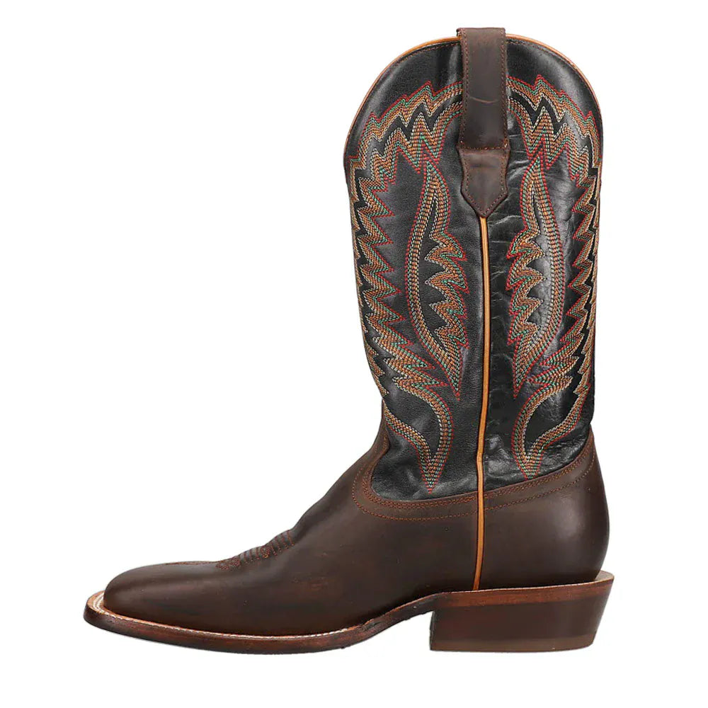 R Watson Men's Brown Goat Embroidered Cowboy Boots WR0003-2