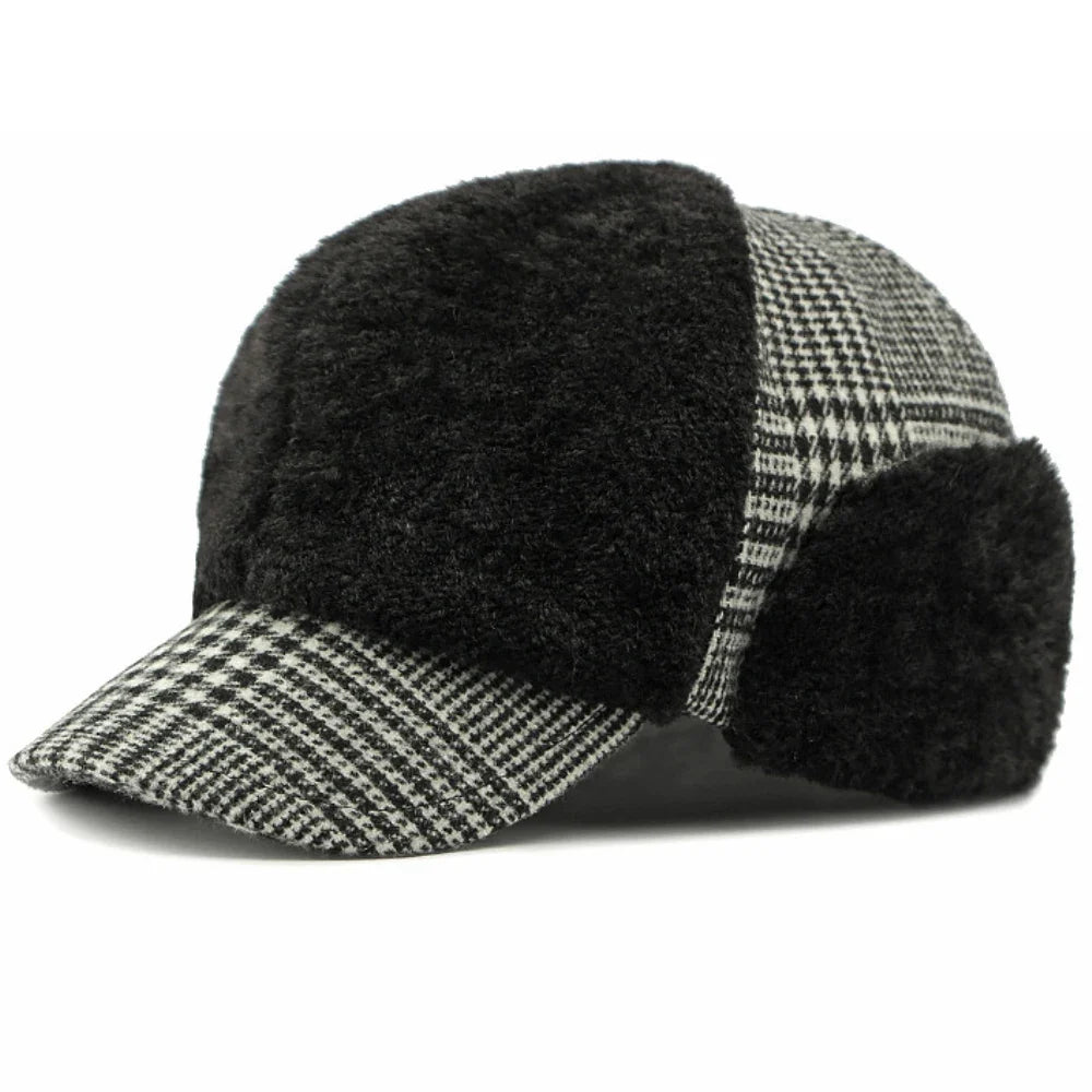 Stockholm Winter Earflaps Fur Baseball Cap