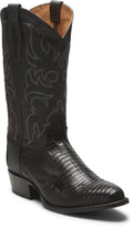 Tony Lama Men's 1911 Nacogdoches Teju Lizard Black Round Toe Cowboy Boots TL5150